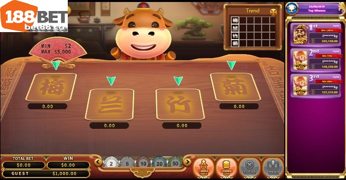 Cách chơi chú bò may mắn trên 188bet (lucky bull)